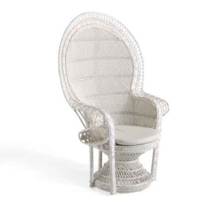 Sillón auxiliar rattan "Emmanuel Blanco"