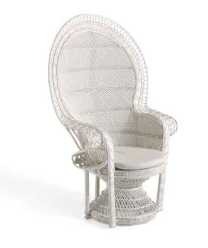 Sillón auxiliar rattan "Emmanuel Blanco"