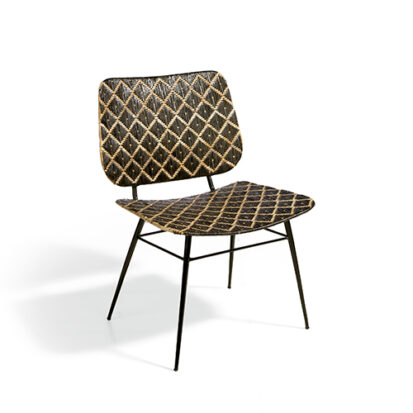 Sillón auxiliar rattan forja "Rens"