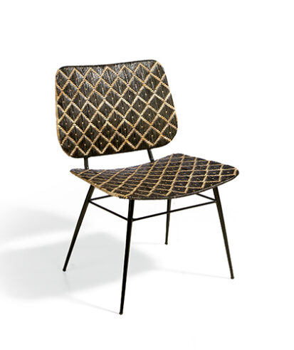 Sillón auxiliar rattan forja "Rens"