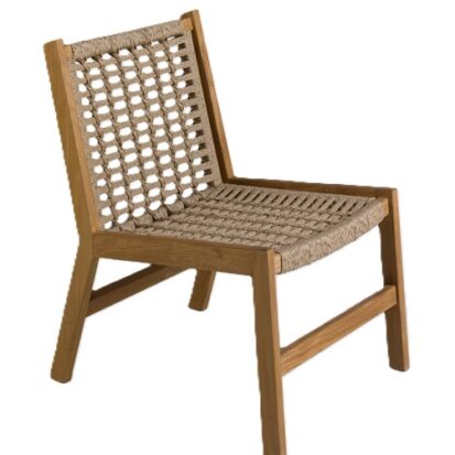Sillón auxiliar teca cuerda "Yaira"