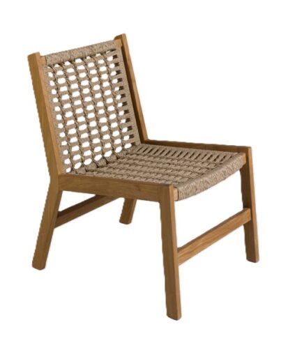 Sillón auxiliar teca cuerda "Yaira"