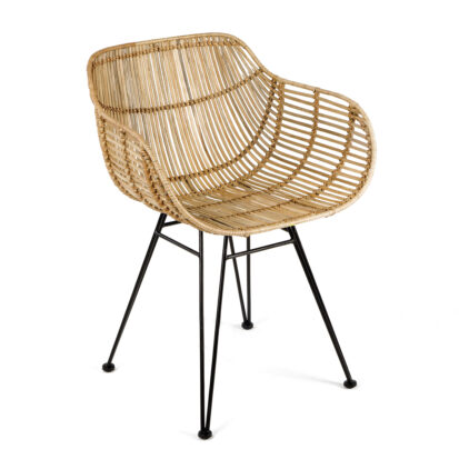 Sillón Auxiliar Rattan y Forja