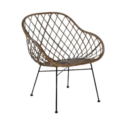 Sillón Auxiliar Rattan y Forja