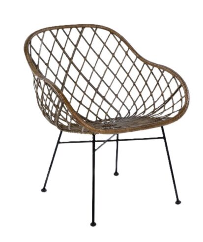 Sillón Auxiliar Rattan y Forja