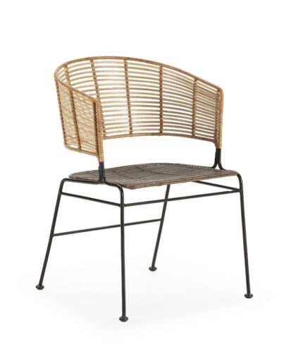 Sillón Auxiliar Rattan y Forja