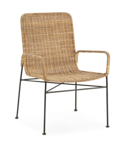 Sillón Auxiliar Rattan y Forja