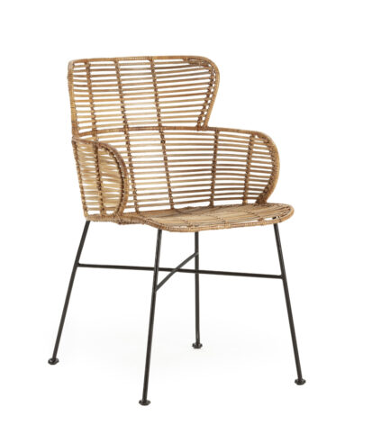 Sillón Auxiliar Rattan y Forja