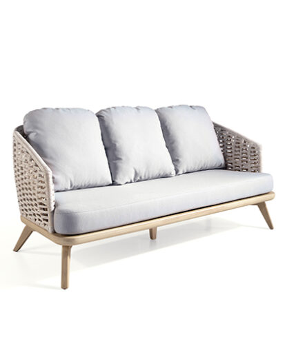 Sofá 3 plazas madera cuerda "Michigan"