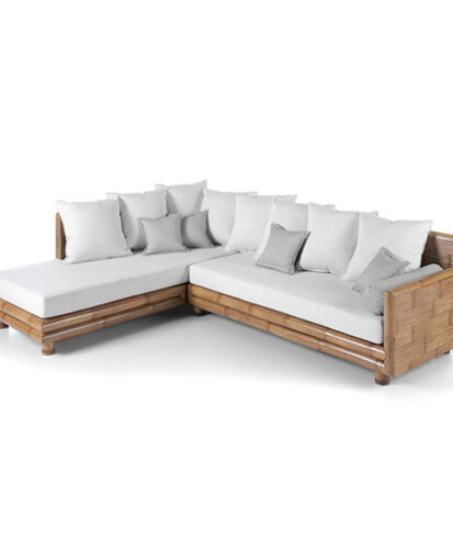 Sofá rinconera bambú "Tsu" brazo izquierda