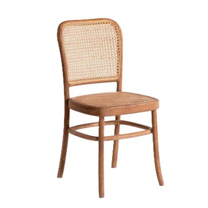 Esszimmerstuhl aus Teakholz und Rattan „Kayoma“