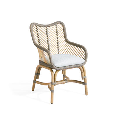 Esszimmerstuhl aus Rattan und Kunstfaser „Eugene“
