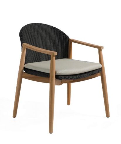 Sillón Comedor Madera & Rattan Artificial "Mika"