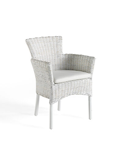 Sillón Comedor Rattan "Ravena Blanco"